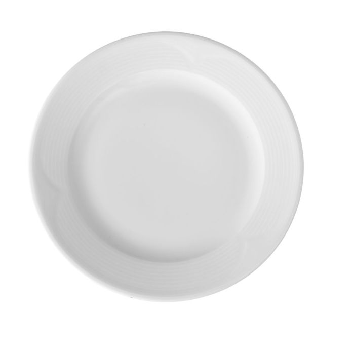 Assiette plate porcelaine blanche classique Ø 240 mm - Lot de 12 - Hendi