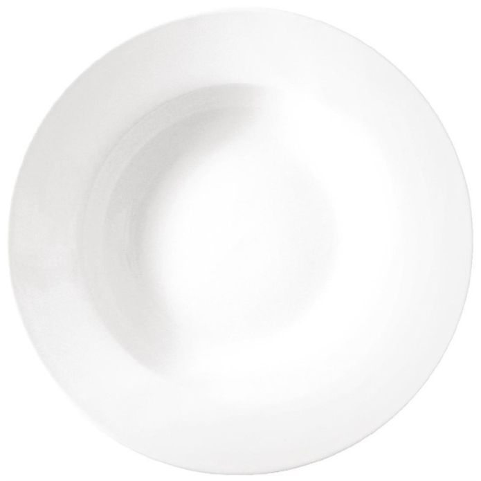 Location d'assiettes creuses porcelaine blanche élégance