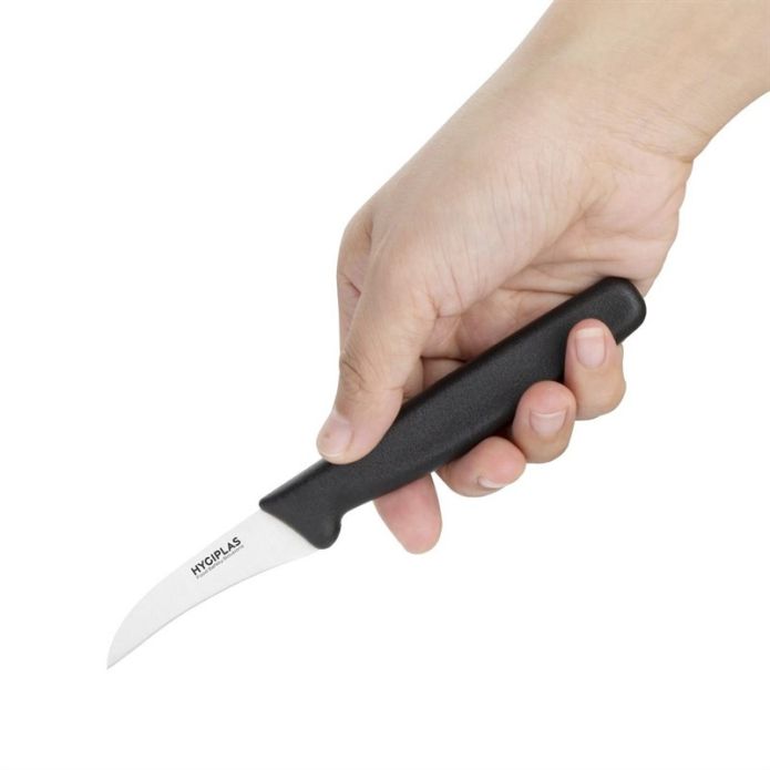 Couteau à Éplucher Professionnel Noir 65 mm - Hygiplas Pas Cher