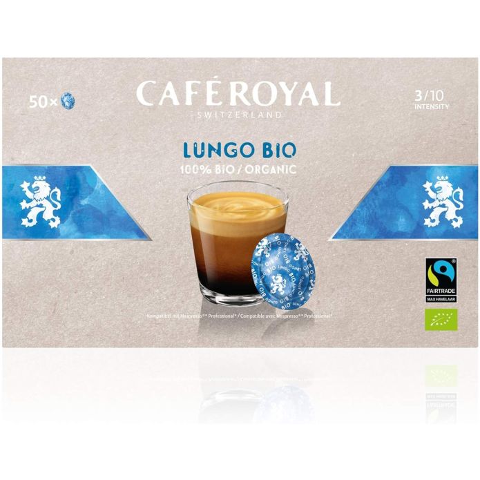 150 Capsules café lungo bio compatibles avec Nespresso pro® - Café Royal Pro