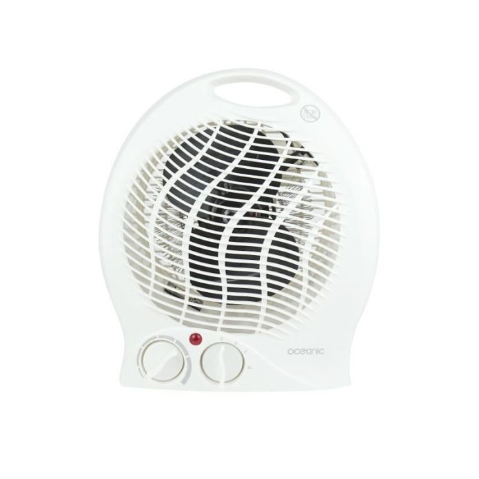 Chauffage mobile soufflant 2000W OCEANIC – 2 puissances – Fonction  ventilateur – Blanc – Flashtore Shop