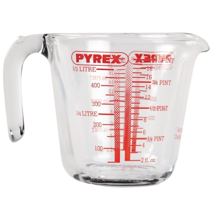 Tasse à mesurer Pyrex Original en verre - 4 tasses/1 L Tasse à