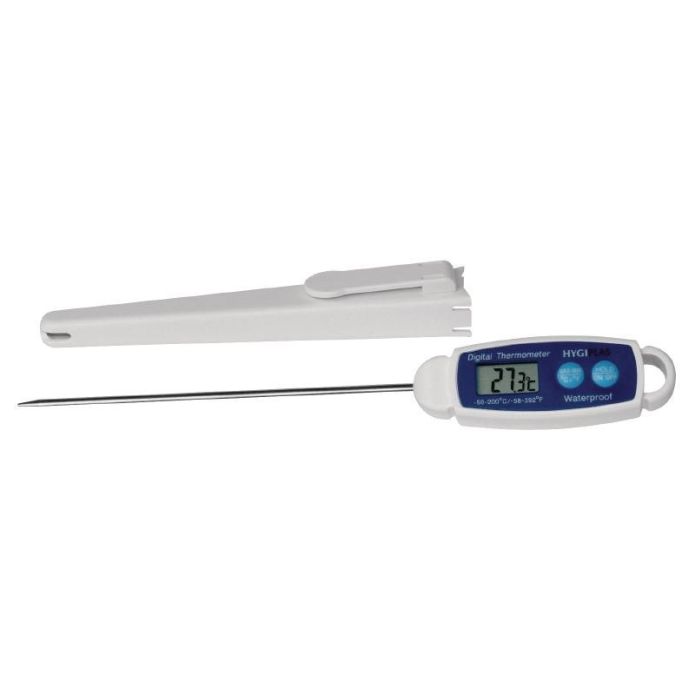 Thermomètre Numérique Résistant à l'Eau Sonde Inox - Hygiplas Pas Cher