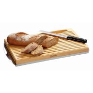 Planche à pain en bois et inox avec couteau - 47,5 x 26 cm - Bartscher - 