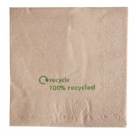 Serviettes double épaisseur en papier recyclé 330 mm - Carton de 2000