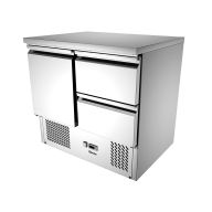 Table réfrigérée Positive Inox - 1 porte 2 tiroirs - Bartscher