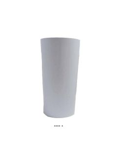 Vase en plastique recyclable int. et ext. H35cm Blanc neige