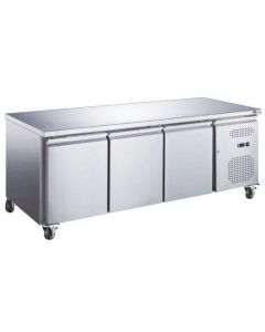 Tables réfrigérée - Série star 600x400 • 2 - 3 portes Plans de travail inox Évaporateur traité