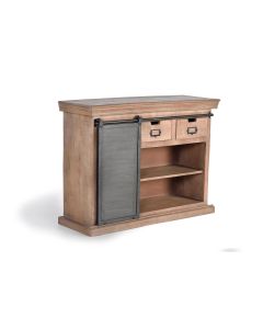 Buffet Bois De Manguier Et Metal 85x115x40 Cm