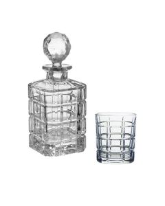 Set de 6 verres à Whisky et carafe en cristal de Bohême Timesquare