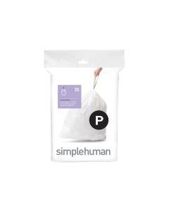 Pack de 20 sacs poubelle 50-60L code P