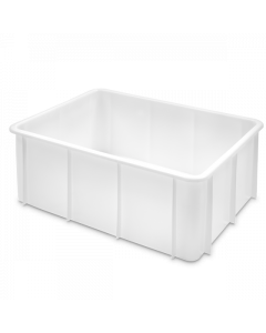 Bac renforcé grand volume empilable  - Blanc 120 L Gilac