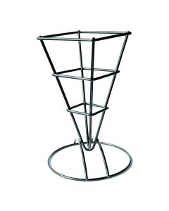 Porte cône carré métal noir 6,6 x 6,6 x 17 cm - 6 unités