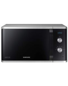 Micro-ondes Samsung 23L 800W, pose libre, décongélation rapide, plateau tournant 28.8cm, couleur argent