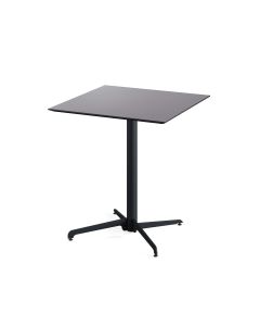 Table de bistrot X Cross avec piètement noir + plateau HPL 70x70 cm - Veba