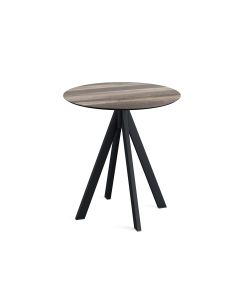Table de bistrot Infinity avec piètement noir + plateau HPL  Ø70 cm - Veba