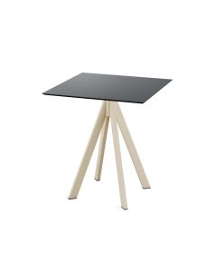 Table de bistrot Infinity avec piètement sable + plateau HPL 70x70 cm - Veba