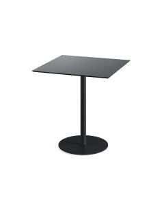 Urban table de bistrot avec piètement noir + plateau HPL 70x70 cm - Veba