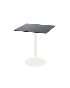 Urban table de bistrot avec piètement blanc + plateau HPL 70x70 cm - Veba