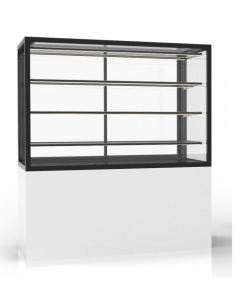 Vitrine Neutre avec Base 120 - 1200 x 600 x 1400 mm et avec Accès Frontal - 3 étagères Réglables - Sayl