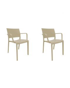 Set 2 Fauteuil New Fiona Sable - RESOL
