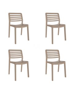 Set 4 Chaise Wind Sable - RESOL