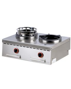 Plan de Cuisson Wok à Gaz de Table 2 brûleurs - Virtus