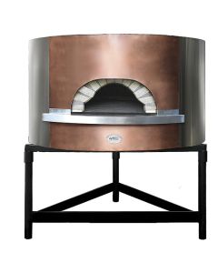 Four à Pizza à Bois avec Façade en Cuivre, Sole ø 1100 mm, Différentes Capacité de Pizzas - Virtus