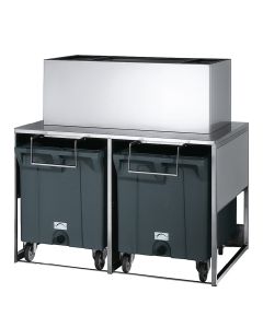 Réserve-Bac à Glaçons Inox 50kg Compatible avec M350-600, avec Chariots de Manutention - BREMA