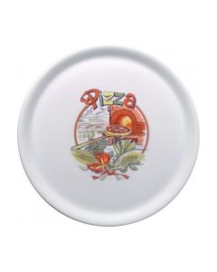 Assiette à pizza décorée 33 cm Napoli X23/N7 Saturnia Vendue par 6 - Medri