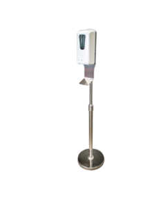 Distributeur Automatique de Gel Hydroalcoolique sur Piètement Réglable en Hauteur - L2G