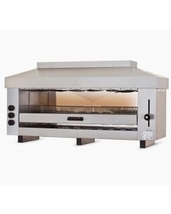 Salamandre churrasco à gaz fermée sur 3 cotés avec 3 brûleurs, 630x530 mm - Virtus