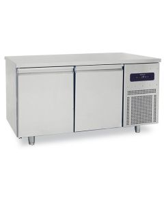 Table réfrigérée pâtisserie 2 portes 600x400 mm et plan de travail en inox - Virtus