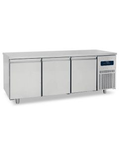 Table réfrigérée pâtisserie avec 3 portes 600x400 mm et plan de travail en inox, -2°/+8°C- Virtus