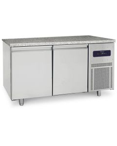 Table réfrigérée pâtisserie avec 2 portes 600x400 mm et plan de travail en granite, -2°/+8°C- Virtus