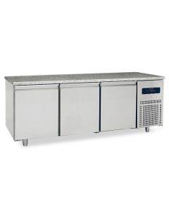 Table Réfrigérée Pâtisserie avec 3 Portes 600x400 mm et Plan de Travail en Granite, -2°/+8°C - Virtus