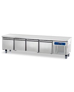 Soubassement Réfrigéré avec 4 Tiroirs 1/1 pour Appareils de Cuisson 700, L2200 mm - Virtus