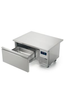 Soubassement freezer avec 1 tiroirs GN 2/1 h150 mm pour appareils de cuisson 900 mm, l:1200 mm- Virtus