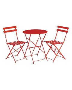 Table de Terrasse en Acier Rouge 595 mm - Bolero