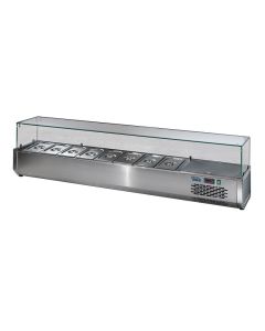 Vitrine Réfrigérée pour Table à Pizza GN 1/3 - Largeur 2000 - Sofraca