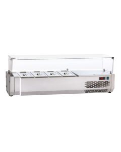 Vitrine Réfrigérée pour Table à Pizza GN 1/4 - Largeur 1200 - Sofraca