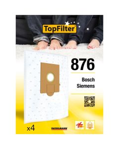 Lot de 4 sacs aspirateur Bosch Siemens TopFilter Premium