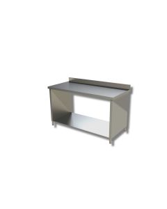 Table avec etagere et panneaux lateraux avec dosseret