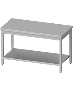 Table Inox Professionnelle Centrale AISI 201 avec Etagère Basse - Gamme 600 - Stalgast
