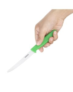 Couteau à Tomates Denté Professionnel Vert 100 mm - Hygiplas