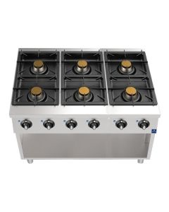 Plan de Cuisson à Gaz Sur Soubassement Ouvert Avec 6 Brûleurs (39,0 Kw) - Virtus