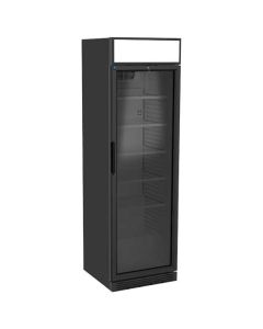 Vitrine Réfrigéré Verticale 373 Litres Avec Porte En Verre, +1°/+10°C - Couleur Noire - Virtus