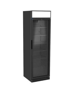 Vitrine Réfrigéré Verticale 373 Litres Avec Porte En Verre, +1°/+10°C - Couleur Noire - Mastro