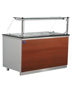 Table De Préparation Réfrigérée Avec 2 Portes Et Vitre Vertical, 4X GN 1/1, 0°/+10°C - Virtus