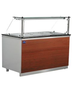 Table Bain-Marie Avec Vitre Vertical, 4X GN 1/1 - Mastro